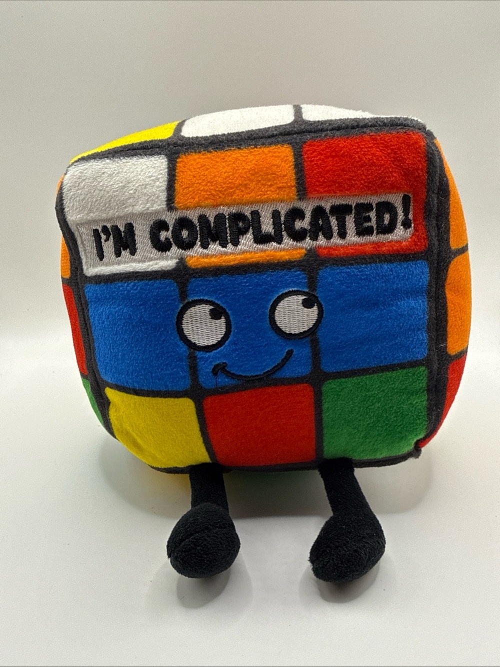 Punchkins Rubiks Cube Colorful Puzzle Plush "I'm Complicated"